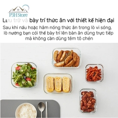 Hộp đựng thực phẩm thủy tinh chịu nhiệt LocknLock Blanc glass food container P3H Store