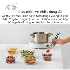 Hộp đựng thực phẩm thủy tinh chịu nhiệt LocknLock Blanc glass food container P3H Store