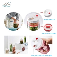 Hũ muối dưa cà có lưới chèn Lock&Lock hộp bảo quản thực phẩm dung tích 1.3L INL412  2.1L INL413