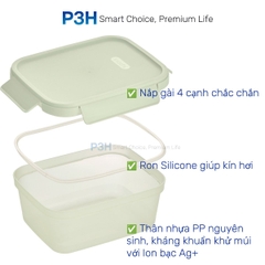 Hộp nhựa nắp gài Inochi Hokkaido Kín Hơi, Dùng Được Lò Vi Sóng, Nhiều Dung Tích P3H