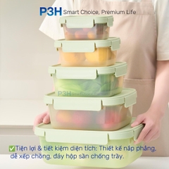Hộp nhựa nắp gài Inochi Hokkaido Kín Hơi, Dùng Được Lò Vi Sóng, Nhiều Dung Tích P3H
