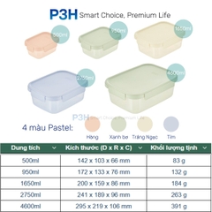 Hộp nhựa nắp gài Inochi Hokkaido Kín Hơi, Dùng Được Lò Vi Sóng, Nhiều Dung Tích P3H