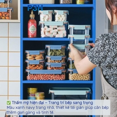 Hộp nhựa tritan Lock&Lock Bisfree Modular PLUS an toàn bảo quản thực phẩm kín hơi dễ dàng xếp chồng P3H