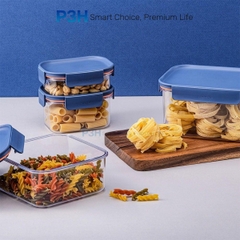 Hộp nhựa tritan Lock&Lock Bisfree Modular PLUS an toàn bảo quản thực phẩm kín hơi dễ dàng xếp chồng P3H