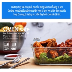 Hộp thủy tinh Lock&Lock Ovenglass chịu nhiệt cao dung tích từ 300ml đến 2L