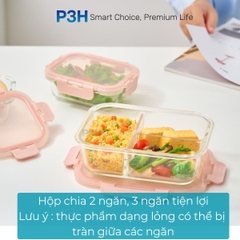 Hộp thủy tinh chịu nhiệt INOCHI Nikko Pure nắp trong suốt khóa gài 4 chấu nhiều dung tích P3H