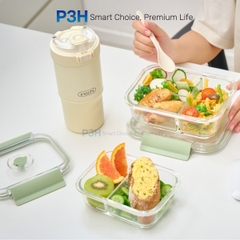 Hộp thủy tinh chịu nhệt Inochi Nikko Valve có lỗ thoát hơi khóa cài 2 chấu P3H