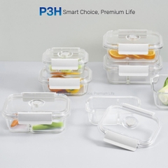 Hộp thủy tinh chịu nhệt Inochi Nikko Valve có lỗ thoát hơi khóa cài 2 chấu P3H