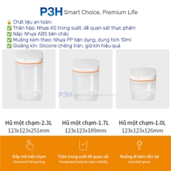 Hộp Đựng Thực Phẩm Khô LocknLock Kèm Muỗng Nắp Một Chạm Kín Hơi Không Ẩm Mốc HTE904 HTE905 HTE906 P3H