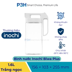 Bình Nước Nhựa Inochi Biwa Plus 1.6L / 2.1L An Toàn Thực Phẩm, Chịu Nhiệt Cao P3H
