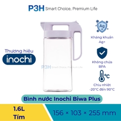 Bình Nước Nhựa Inochi Biwa Plus 1.6L / 2.1L An Toàn Thực Phẩm, Chịu Nhiệt Cao P3H