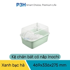 Kệ chén bát Inochi Tokyo có nắp đậy nhựa nguyên sinh kháng khuẩn và hạn chế rêu mốc P3H
