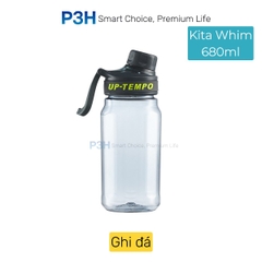 Bình nước thể thao nhựa Tritan Inochi Kita Whim 680ml/860ml nắp vặn kín nước, có quai xách tiện lợi P3H