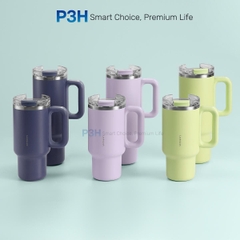 Ly Giữ Nhiệt LocknLock Balance Grip Tumbler 900ml/1200ml Có Tay Cầm, Giữ Nóng Lạnh Tốt, Nắp Tritan, Inox 304 LHC4397 LHC4398 P3H