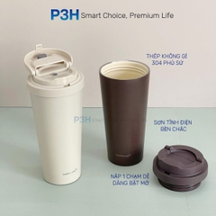 Ly Giữ Nhiệt Lock&Lock lòng ly phủ sứ 550ml Energetic CERAMIC Tumbler LHC3414 P3H Store