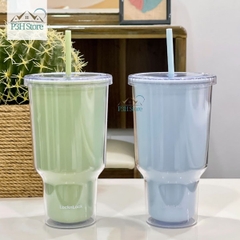 Ly nhựa 2 lớp dung tích lớn 1L Lock&Lock double wall cold cup HAP527