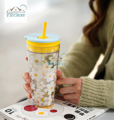 Ly nhựa 2 lớp Lock&Lock Bucket Cold Cup dung tích 580ml HAP520