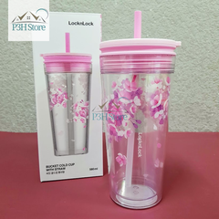 Ly nhựa 2 lớp Lock&Lock Bucket Cold Cup dung tích 580ml HAP520