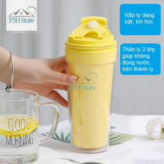 Ly nhựa 2 lớp Lock&Lock Bucket Cold Cup dung tích 580ml HAP519