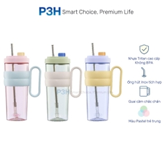 Ly nhựa Tritan Inochi Kita Charm dung tích 900ml quai xách cứng cáp đi kèm ống hút P3H