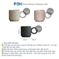 Ly sứ LocknLock Ceramic Mug dung tích 390ml 470ml, Ly Uống Cafe Trà Cao Cấp, Men Nhám Sang Trọng TLL564 TLL554