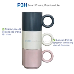 Ly sứ LocknLock Ceramic Mug dung tích 390ml 470ml, Ly Uống Cafe Trà Cao Cấp, Men Nhám Sang Trọng TLL564 TLL554