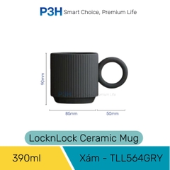 Ly sứ LocknLock Ceramic Mug dung tích 390ml 470ml, Ly Uống Cafe Trà Cao Cấp, Men Nhám Sang Trọng TLL564 TLL554