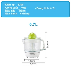 Máy vắt cam Lock&Lock công suất 40W 0.7L EJJ231
