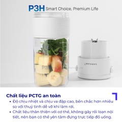 Máy Xay Sinh Tố Cầm Tay LocknLock 475ml với chức năng chân không giữ trọn hương vị EJJ346IVY P3H