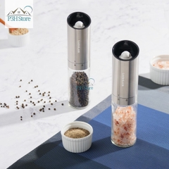 Máy xay tiêu và muối LocknLock bình chứa thủy tinh tay cầm Inox dùng pin CKO117 P3H Store