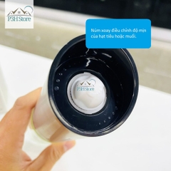 Máy xay tiêu và muối LocknLock bình chứa thủy tinh tay cầm Inox dùng pin CKO117 P3H Store