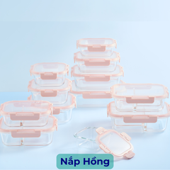 Hộp thủy tinh chịu nhiệt INOCHI Nikko Pure nắp trong suốt khóa gài 4 chấu nhiều dung tích P3H
