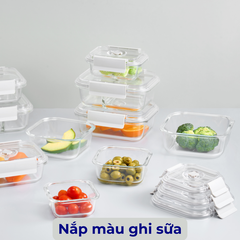 Hộp thủy tinh chịu nhệt Inochi Nikko Valve có lỗ thoát hơi khóa cài 2 chấu P3H