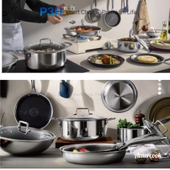 Nồi chảo Inox Chống Dính Amercook ARISTO Hybrid Tổ Ong chống dính vượt trội dùng được mọi loại bếp P3H