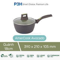 Nồi chảo chống dính nhôm rèn AMERCOOK AVOCADO chống dính vượt trội bền bỉ dùng được mọi loại bếp P3H