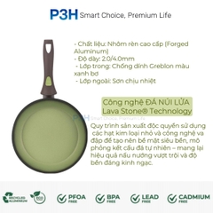 Nồi chảo chống dính nhôm rèn AMERCOOK AVOCADO chống dính vượt trội bền bỉ dùng được mọi loại bếp P3H