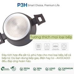 Nồi chảo chống dính nhôm rèn AMERCOOK AVOCADO chống dính vượt trội bền bỉ dùng được mọi loại bếp P3H