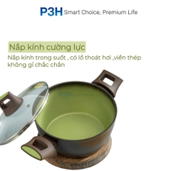Nồi chảo chống dính nhôm rèn AMERCOOK AVOCADO chống dính vượt trội bền bỉ dùng được mọi loại bếp P3H
