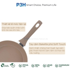 Nồi chảo chống dính phủ sứ Amercook LUNA dung được bếp từ lớp phủ sứ chống dính vượt trội P3H