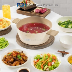 Nồi chảo chống dính phủ sứ Amercook LUNA dung được bếp từ lớp phủ sứ chống dính vượt trội P3H