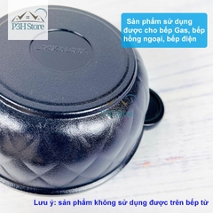 Nồi chống dính nắp sứ LocknLock Duro Quilt 14cm/16cm LDQ1142B LDQ1162B P3hstore