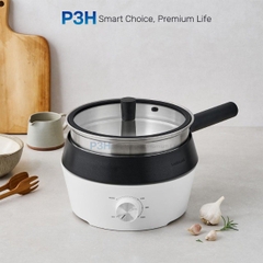Nồi điện đa năng LocknLock 4 trong 1 EJP421WHT dung tích 2L tích hợp nướng chiên hấp lẩu tiện lợi công suất 1000W P3H