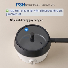 Nồi điện đa năng LocknLock 4 trong 1 EJP421WHT dung tích 2L tích hợp nướng chiên hấp lẩu tiện lợi công suất 1000W P3H