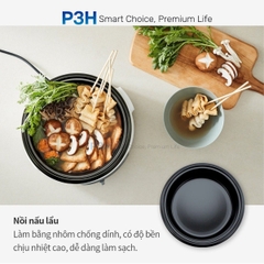 Nồi Điện Đa Năng LocknLock Nướng & Lẩu 2 Trong 1 nồi lẩu dung tích 4L Nồi ướng 26cm Xanh Navy EJP542NVY EJP544WHT