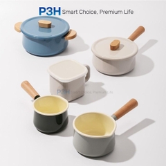 Nồi Tráng Men Lock&Lock Suit Mellow – Thiết Kế Tối Giản, nhỏ gọn nhiều kích cỡ dùng được bếp từ P3H