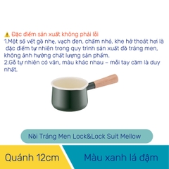 Nồi Tráng Men Lock&Lock Suit Mellow – Thiết Kế Tối Giản, nhỏ gọn nhiều kích cỡ dùng được bếp từ P3H