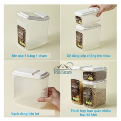 Hộp bảo quản thực phẩm khô Lock&Lock P&Q Dry Food Canister P-1735 P-17356P-1737
