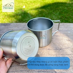 Set 2 ly inox LocknLock SLO dung tích 450ml và 500ml nhỏ gọn dành cho dã ngoại , du lịch LHC7003