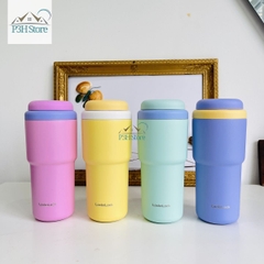 Bình giữ nhiệt LocknLock Daily Macaron LHC3292 Nắp mở một chạm Dung tích 480ML