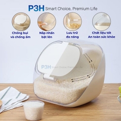 Thùng Đựng Gạo LocknLock 5.7L HPL581 kèm cốc đong – Thiết kế thông minh, tiện lợi cho mọi căn bếp P3H